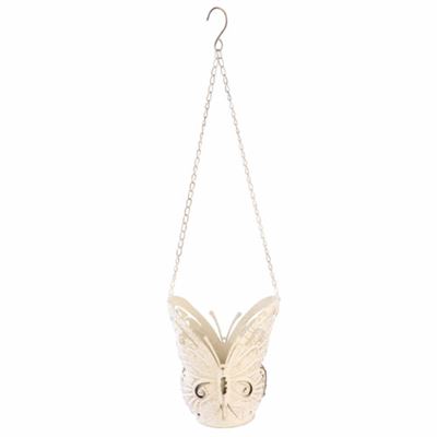 Butterfly Hanging Cream Planter Extra Large